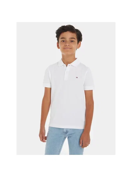 Tommy Hilfiger Polo majica Flag Regular Fit bela