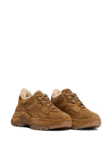 Sneakerși Ash Addict din piele de oaie maro