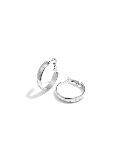 Cala Rose Cercei STAR HOOPS argintiu roz