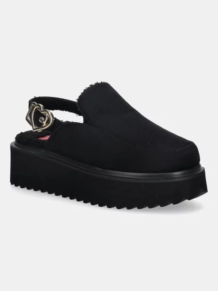 Чехли Love Moschino с платформа черно