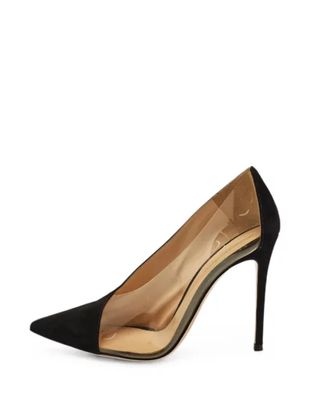 Pantofi cu toc Gianvito Rossi din piele de căprioară negru