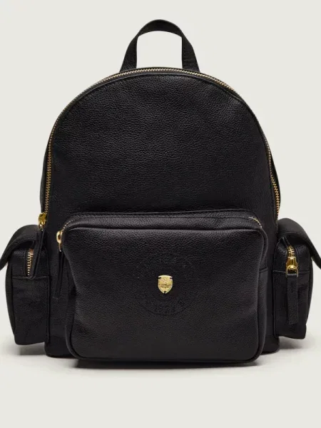 Aeronautica Militare De piele rucsac negru
