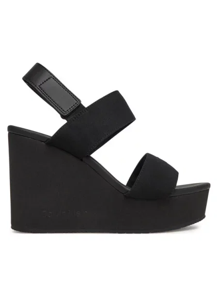 Calvin Klein Jeans Sandale Wedge Sandal Webbing In crna