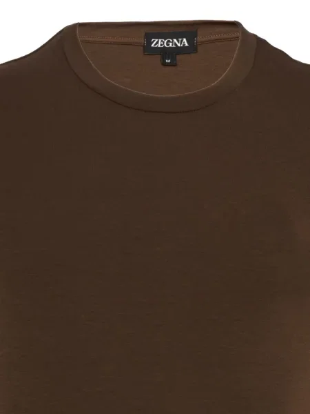 Tricou Zegna cu decolteu rotund maro