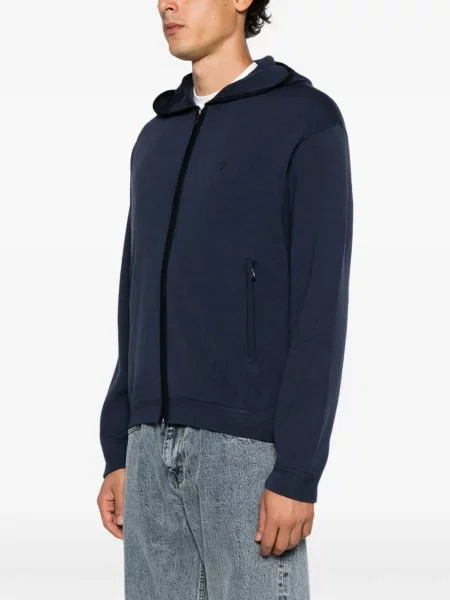 Hoodie Emporio Armani μπλε