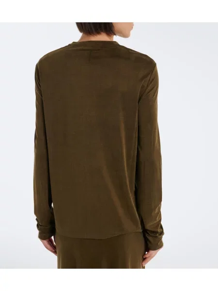 Tricou Tom Ford din jerseu verde