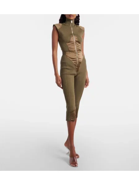 Pantaloni Jean Paul Gaultier de lână verde