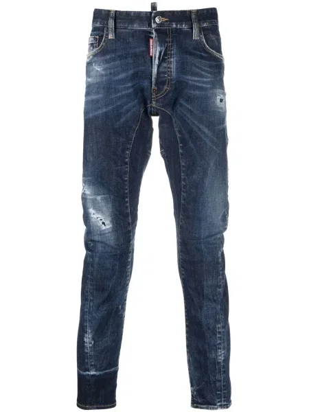 Skinny fit traperice Dsquared2 s izlizanim efektom plava