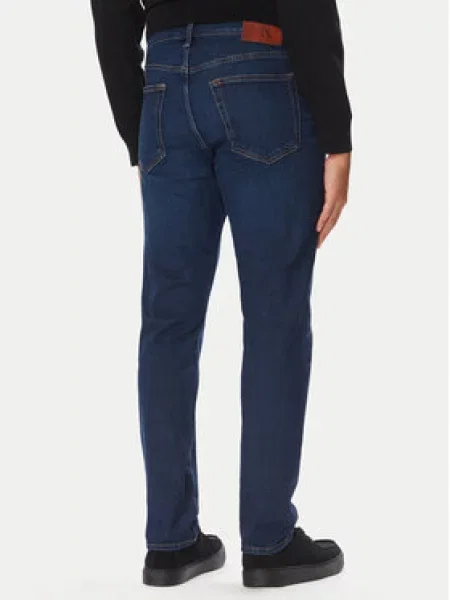 Calvin Klein Jeans Džinsai Tapered Tamsiai Straight Leg mėlyna