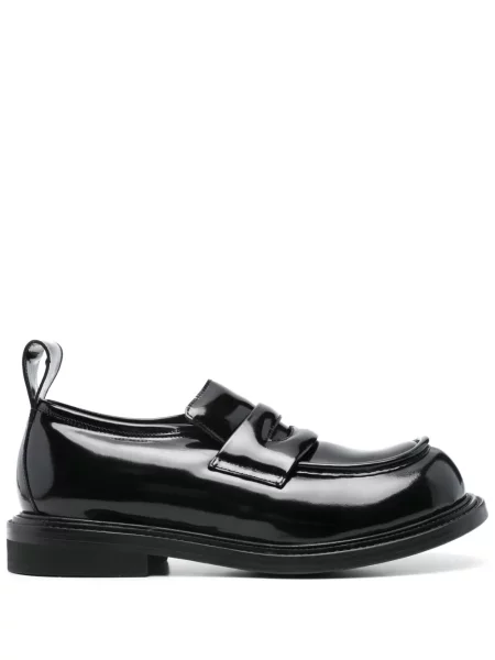 Pantofi loafer Moschino din piele de lac negru