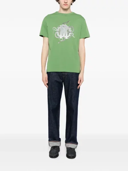 Tricou Roberto Cavalli cu imagine verde