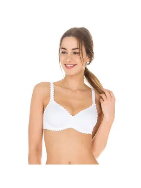 Мягкий бюстгальтер на косточках білий