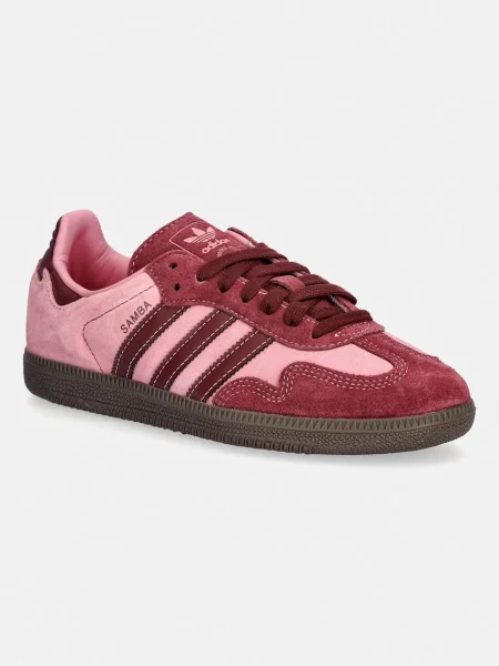 Adidas Originals sneakers din piele intoarsă Samba Og roz