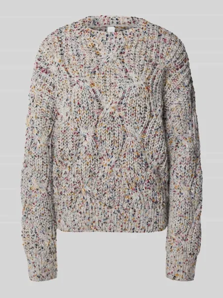 Sweter z dzianiny z okrągłym dekoltem model ‘Confetti’ Y.a.s
