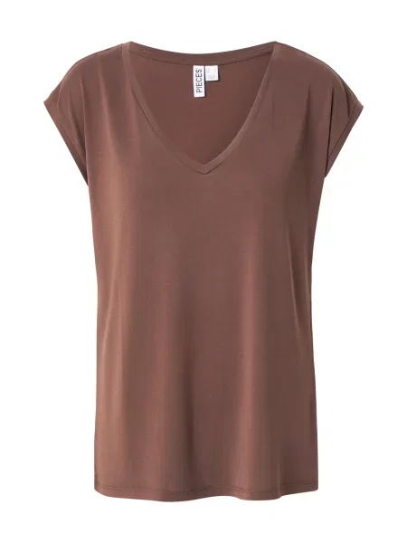 PIECES Tricou PCKamala ciocolatiu