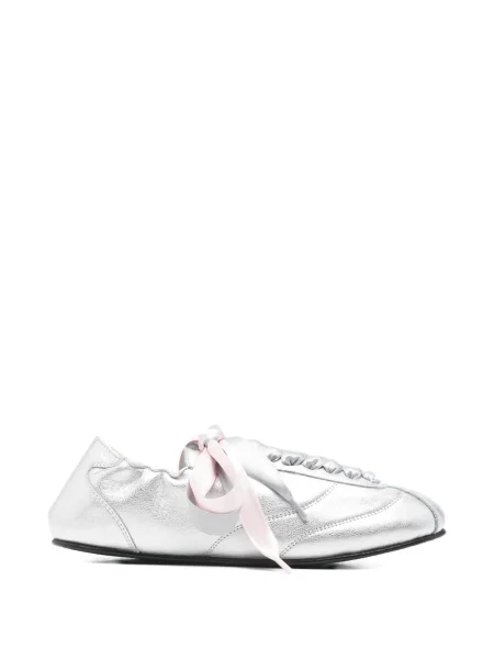 Sneakerși Repetto din dantelă argintiu