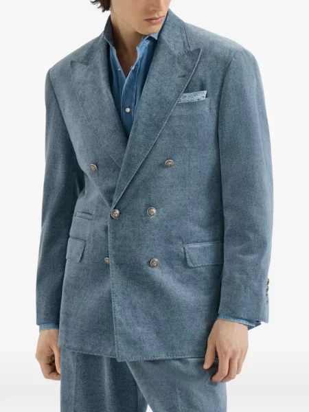 Blejzer Brunello Cucinelli s reverom plava