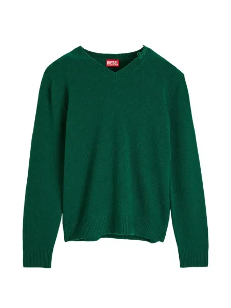 Pulover Diesel de lână cu autograf verde