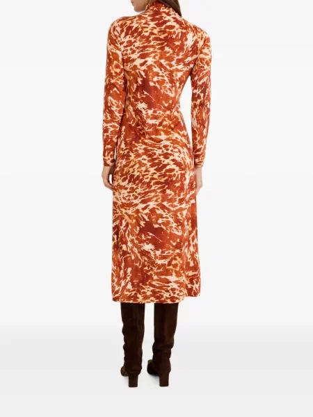 Rochie midi Marie Oliver cu imagine portocaliu