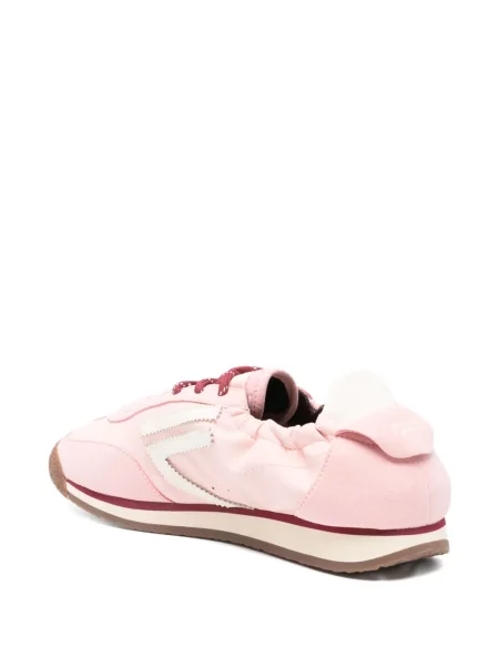 Sneakerși Puraai cu șireturi din dantelă roz