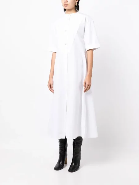Košeľové šaty Jil Sander biela