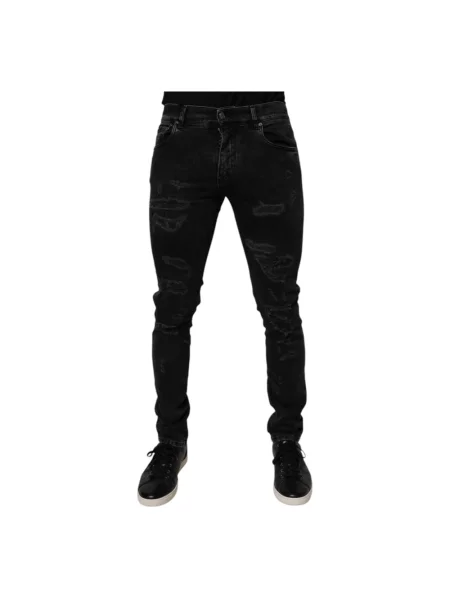 Skinny jeansy skinny Dolce And Gabbana czarne
