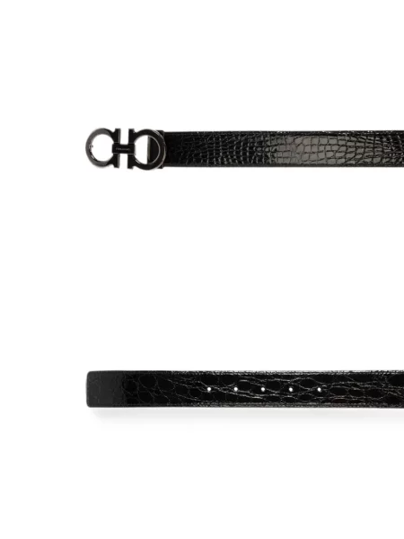 Cu centură curea Ferragamo cu cataramă negru