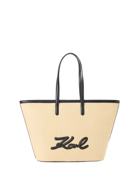 Shopper kabelka Karl Lagerfeld béžová