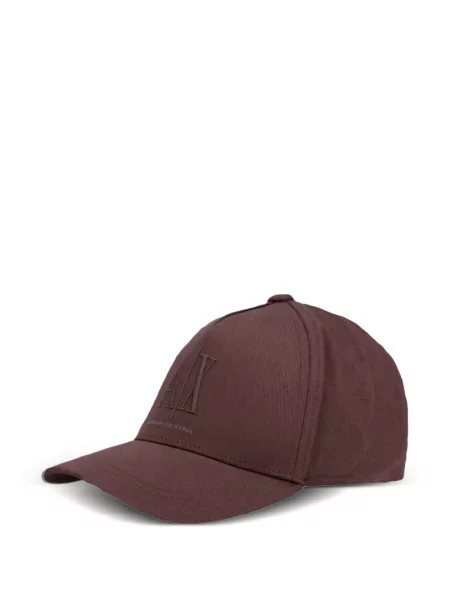 Șapcă Armani Exchange cu broderie maro