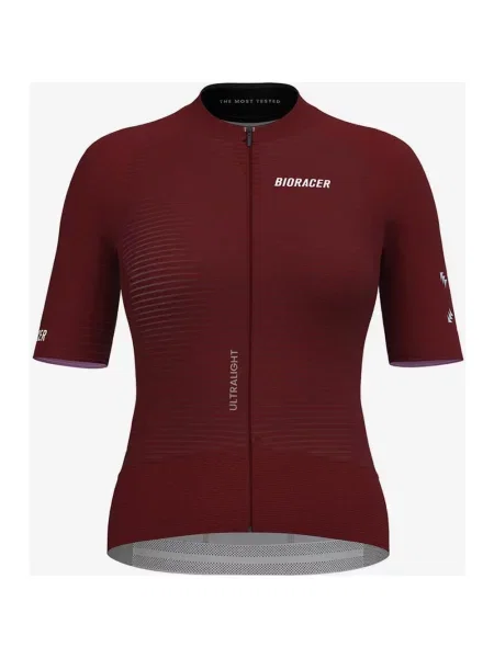 Koszulka rowerowa Bioracer Epic Ultralight Elevate krótki rękaw bordowa M czerwona