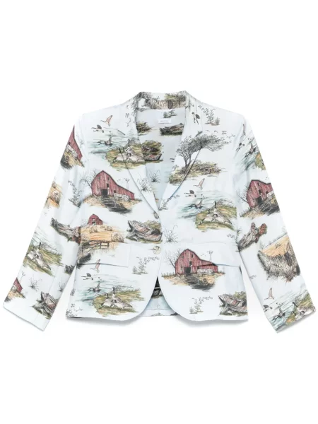 Sacou Thom Browne cu imagine albastru
