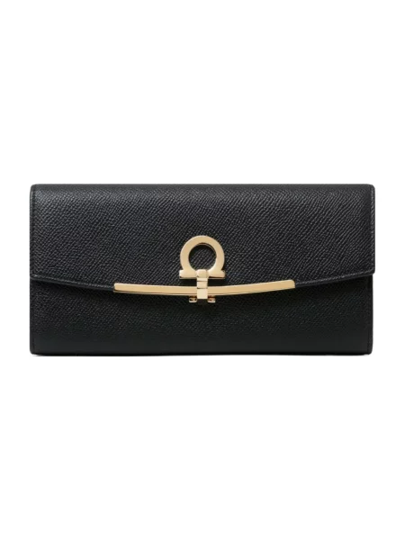 Portfel Salvatore Ferragamo skórzany czarny