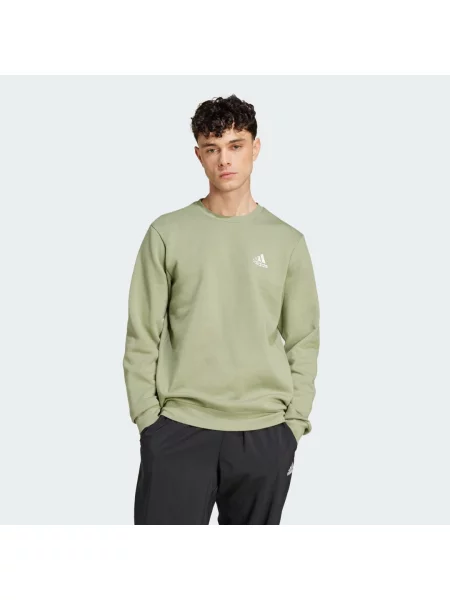 Bluza z wyhaftowanym logo model ‘FEELCOZY’ Adidas zielony