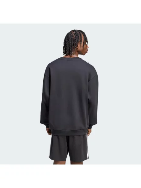 Bluza frotté Essentials z 3 paskami biała