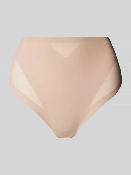Stringi z nadrukiem z logo Calvin Klein Underwear beżowe