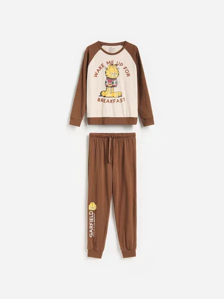 Reserved Піжама Garfield коричневий