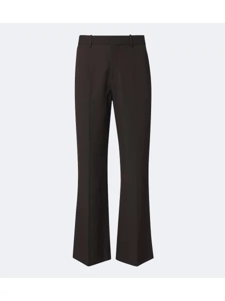 Pantaloni Acne Studios cu model herringbone maro