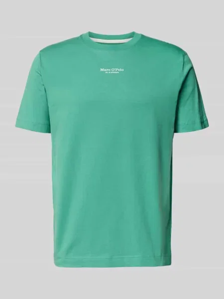 T-shirt o kroju regular fit z czystej bawełny Marc O'polo zielona