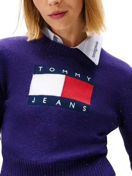 Sweter Tommy Jeans niebieski