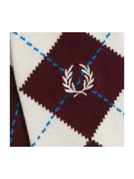 Jacquard čarape Fred Perry sa argyle uzorkom