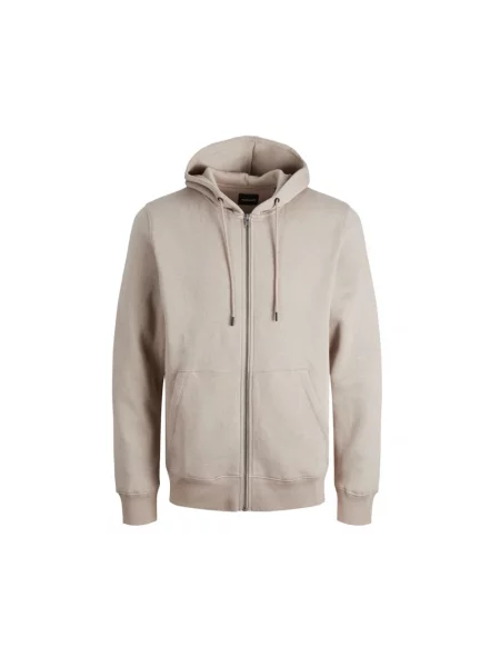 Bluza rozpinana z kapturem model ‘BRADLEY’ Jack & Jones beżowa