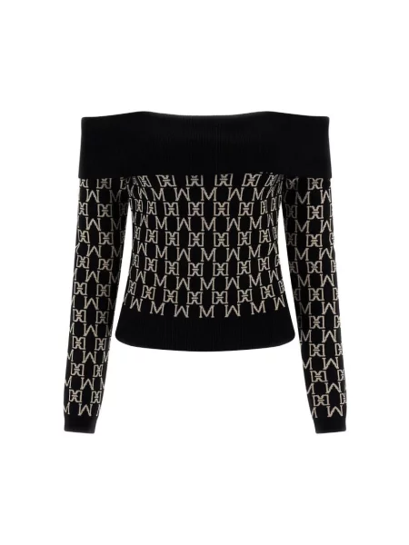 Sweter Marciano Guess z odkrytymi ramionami czarny