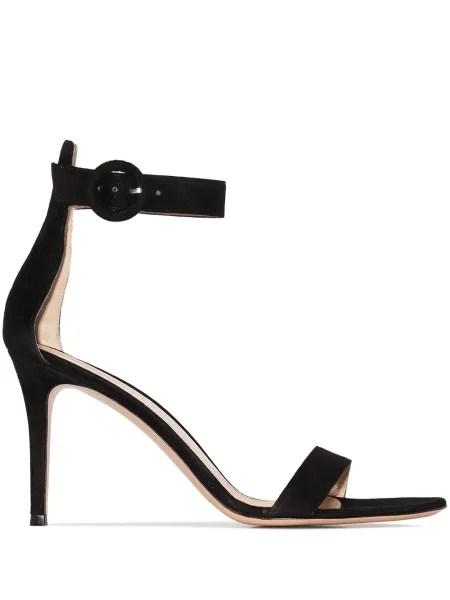 Sandale Gianvito Rossi din piele de căprioară negru