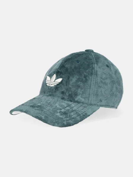 Кадифена шапка с козирка adidas Originals Liberty зелено