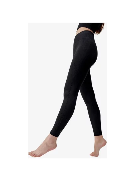 Długie legginsy Born Living Yoga India w kolorze czysto czarnym S czarne