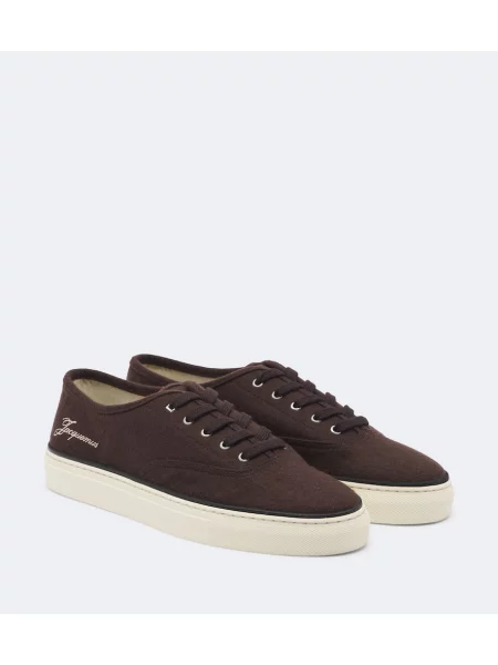 Sneakerși Jacquemus din canvas maro