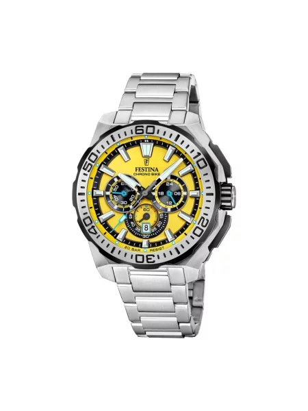 FESTINA Analogové hodinky Chronograph Chrono Bike' žlutá