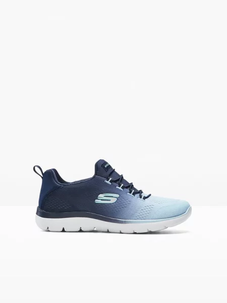 Sneakersy Skechers z pianką memory niebieskie