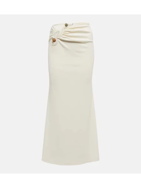 Fustă midi Christopher Esber până la genunchi alb