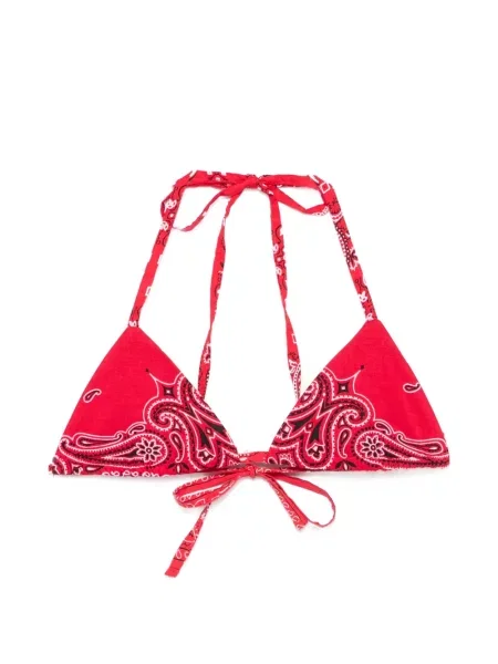 Top Re/done cu imagine cu model paisley roșu